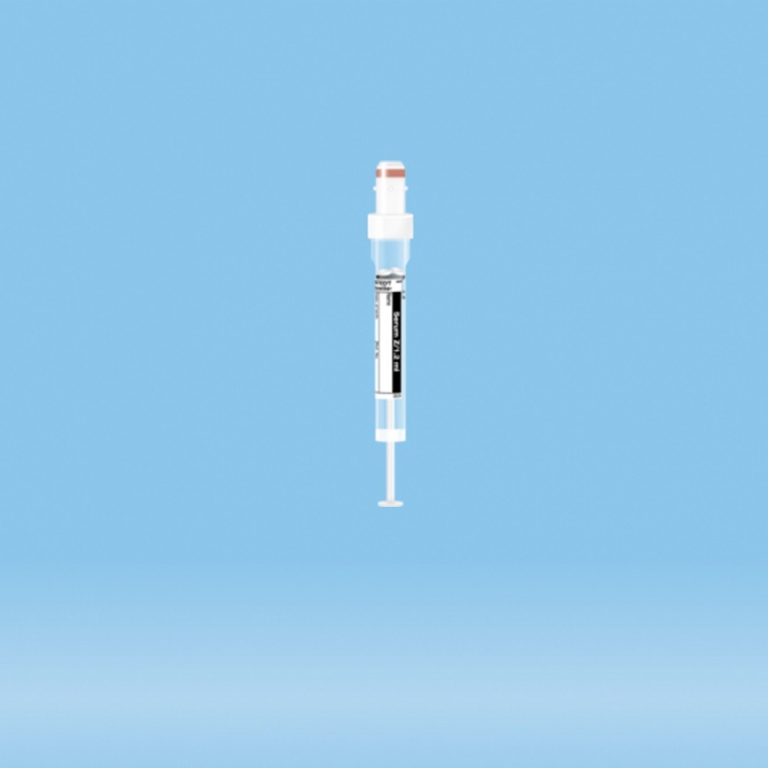 Вакуумный шприц-контейнер S-Monovette® 1.2 ml, с активатором сыворотка для свертывания крови, 66x8 mm для взятия крови из вены + игла